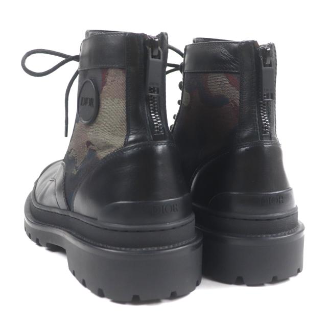 美品▼DIOR Peter Doig ディオールオム ピータードイグ レザー エクスプローラー カモフラージュ ショートブーツ 40 メンズ_3