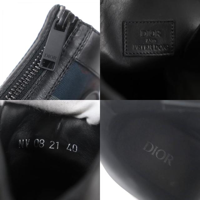 美品▼DIOR Peter Doig ディオールオム ピータードイグ レザー エクスプローラー カモフラージュ ショートブーツ 40 メンズ_8