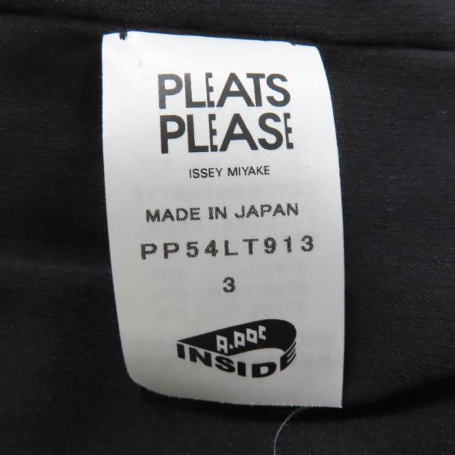 極美品☆PLEATS PLEASE プリーツプリーズ イッセイミヤケ PP54LT913 A.POC 半袖 ワンピース ブラック 3 日本製 正規品 レディース