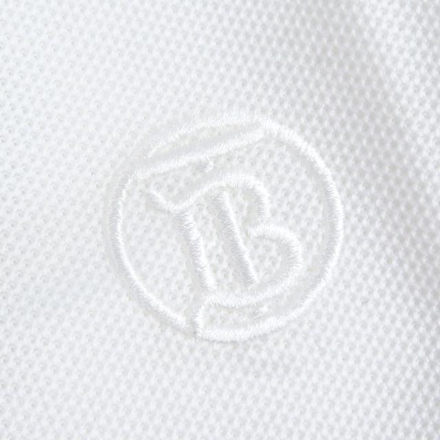 未使用品□BURBERRY バーバリー 8056225 コットン100％ TBロゴ刺繍 エンブロイダリー 半袖ポロシャツ カットソー ホワイト XS 正規品_4