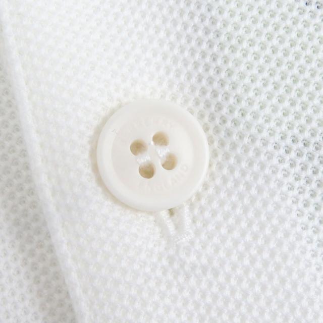未使用品□BURBERRY バーバリー 8056225 コットン100％ TBロゴ刺繍 エンブロイダリー 半袖ポロシャツ カットソー ホワイト XS 正規品_5