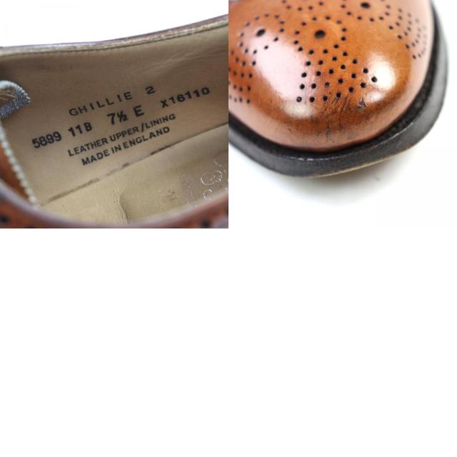 美品○CROCKETT&JONES クロケットアンドジョーンズ 5899 GHILLIE 2 ウイングチップ メダリオン ギリーシューズ レザーシューズ 7.5_9