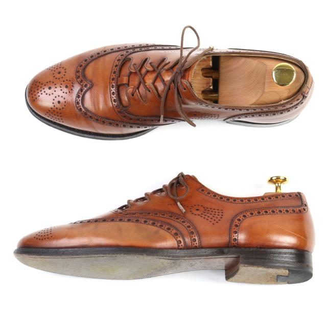 美品○CROCKETT&JONES クロケットアンドジョーンズ 5899 GHILLIE 2 ウイングチップ メダリオン ギリーシューズ レザーシューズ 7.5_2