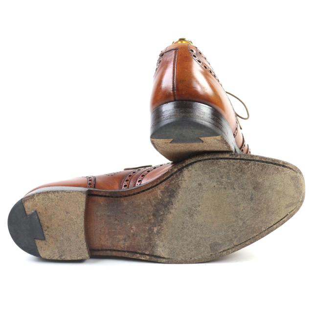 美品○CROCKETT&JONES クロケットアンドジョーンズ 5899 GHILLIE 2 ウイングチップ メダリオン ギリーシューズ レザーシューズ 7.5_3