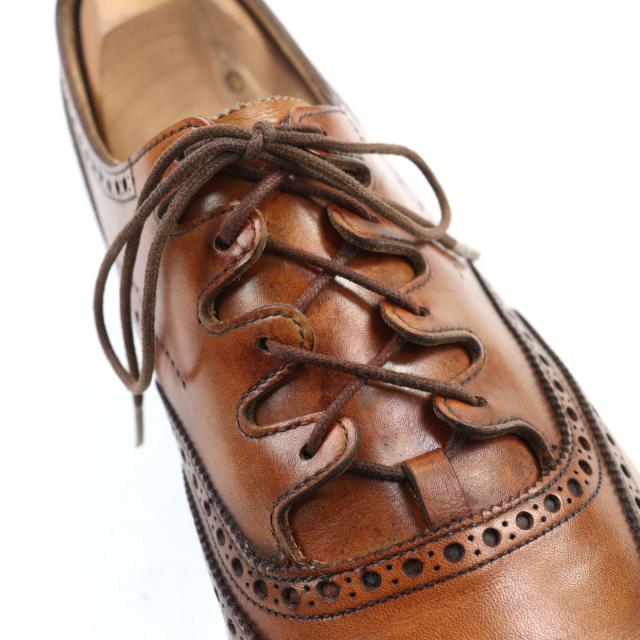 美品○CROCKETT&JONES クロケットアンドジョーンズ 5899 GHILLIE 2 ウイングチップ メダリオン ギリーシューズ レザーシューズ 7.5_5