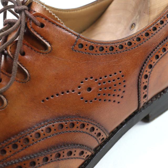 美品○CROCKETT&JONES クロケットアンドジョーンズ 5899 GHILLIE 2 ウイングチップ メダリオン ギリーシューズ レザーシューズ 7.5_7