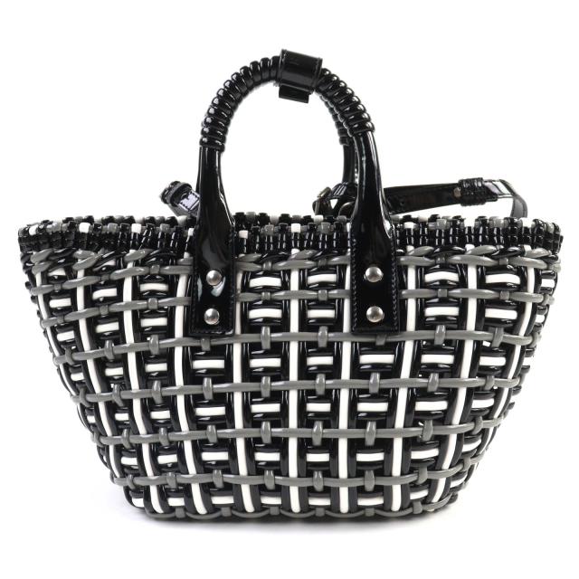 極美品△BALENCIAGA バレンシアガ 671342 ビストロ バスケットバッグ XS エナメル 2WAY ハンドバッグ ショルダーバッグ 保存袋付き 伊製_2