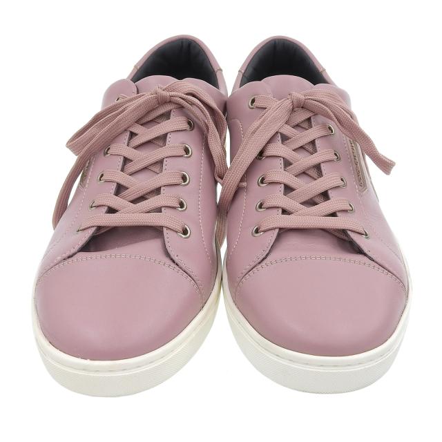 極美品▲DOLCE&GABBANA ドルチェ＆ガッバーナ CS1326 レザー ローカットスニーカー シューズ ピンク 9 イタリア製 メンズ_2
