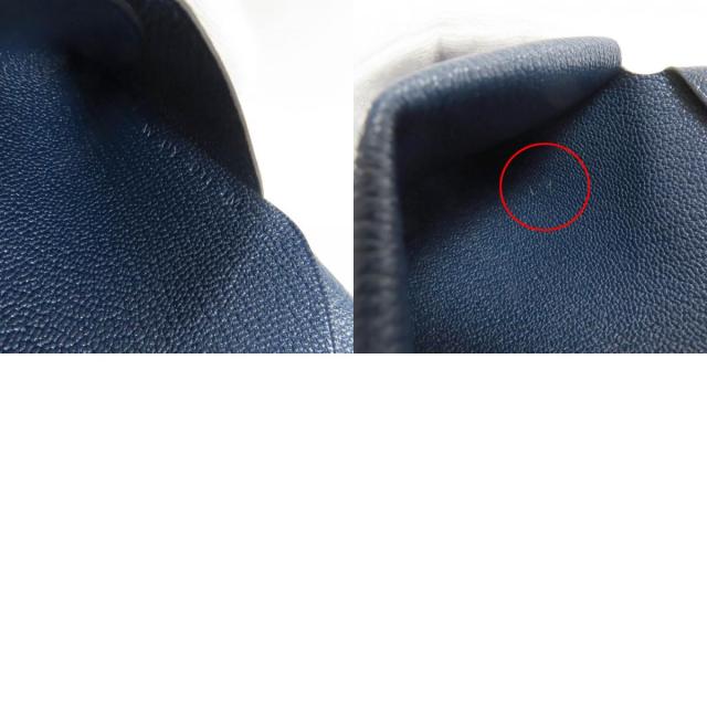 未使用品☆HERMES エルメス カルヴィ デュオ シェーブル ブルーニュイ シルバー金具 コインケース W刻 箱付き フランス製 レディース_9