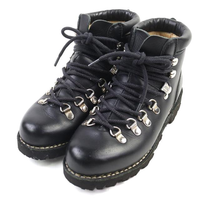 美品○Paraboot パラブーツ AVORIAZ レザー ノルヴェイジャン製法 クロスオーバータン マウンテン ブーツ 3.5 フランス製 レディース