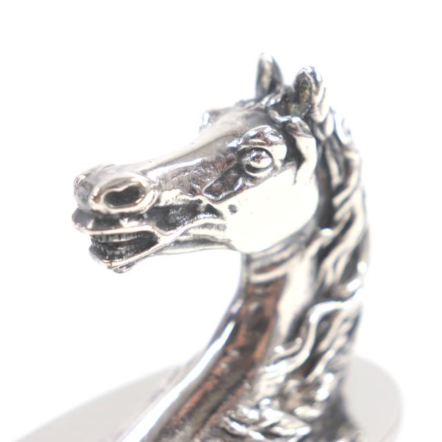 美品▼HERMES エルメス ヴィンテージ シュバル メタル ホース 馬モチーフ 栓抜き ボトルオープナー シルバー 箱付き フランス製 メンズ_7