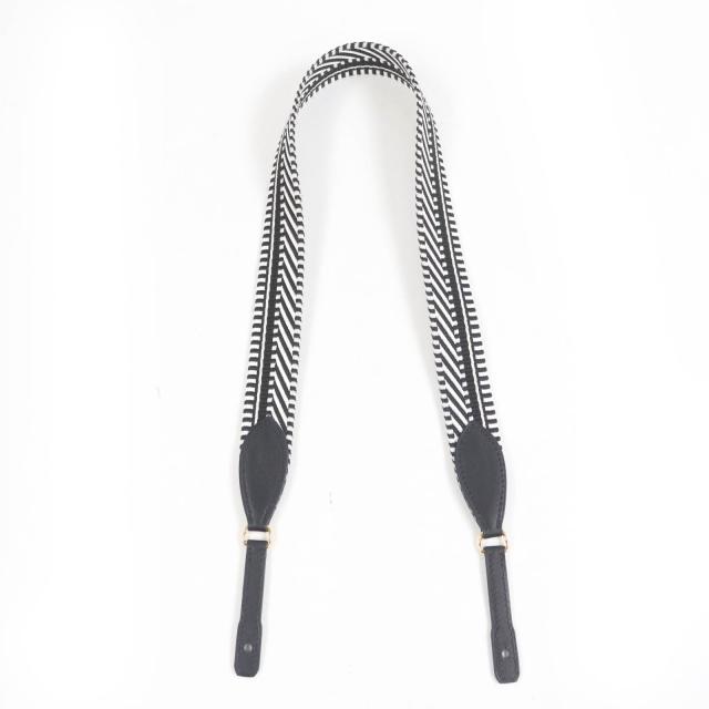 極美品☆HERMES エルメス バンドリエール サングルカヴァル トーゴー ショルダーストラップ キャンバス レザー使い ブラック系 B刻印