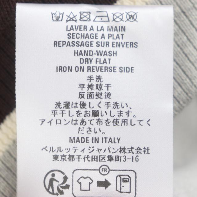 極美品▼BERLUTI ベルルッティ R25JRL82JBAW シルク混 カレッジロゴ クルーネック プルオーバー スウェットシャツ M 正規品 メンズ_6