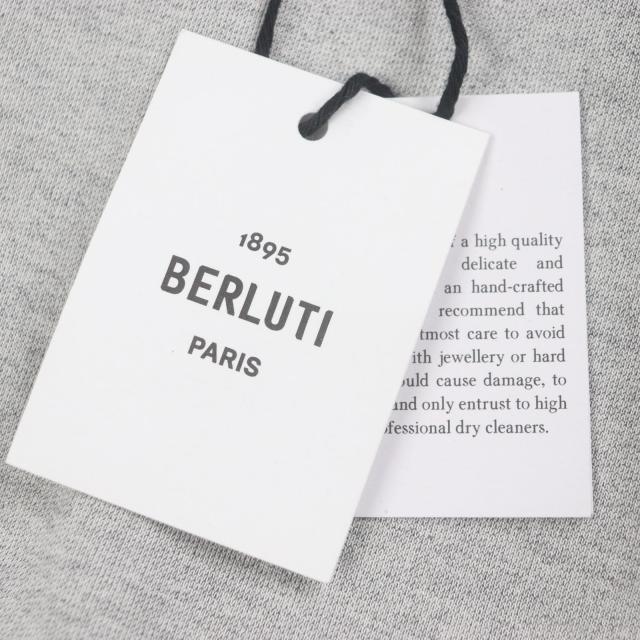 極美品▽BERLUTI ベルルッティ R25JRL82JBAW シルク混 カレッジロゴ