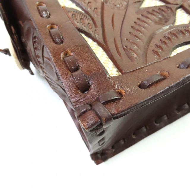 未使用品★GRACE CONTINENTAL グレースコンチネンタル 48182401 　Cutwork Maestra S カービングトライブス ハンドバッグ 保存袋付_6