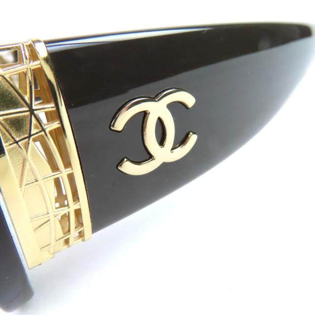 極美品◇CHANEL シャネル 5534 レクタングル シェイプ 現行品 ココマーク サングラス ブラウン ゴールド金具 54□20 140 イタリア製_7