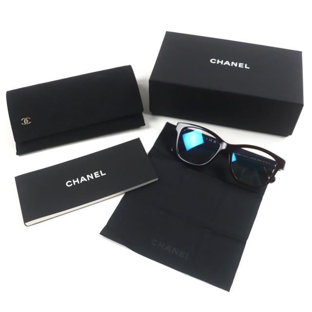 極美品▼CHANEL シャネル 3443-S-A マトラッセ ココマーク カラーレンズ メガネ 眼鏡 アイウェア ダークブラウン 53□16 140 デモレンズ 箱・ケース付き イタリア製 レディース 極美品▽CHANEL シャネル 3443-S-A マトラッセ ココマーク カラー