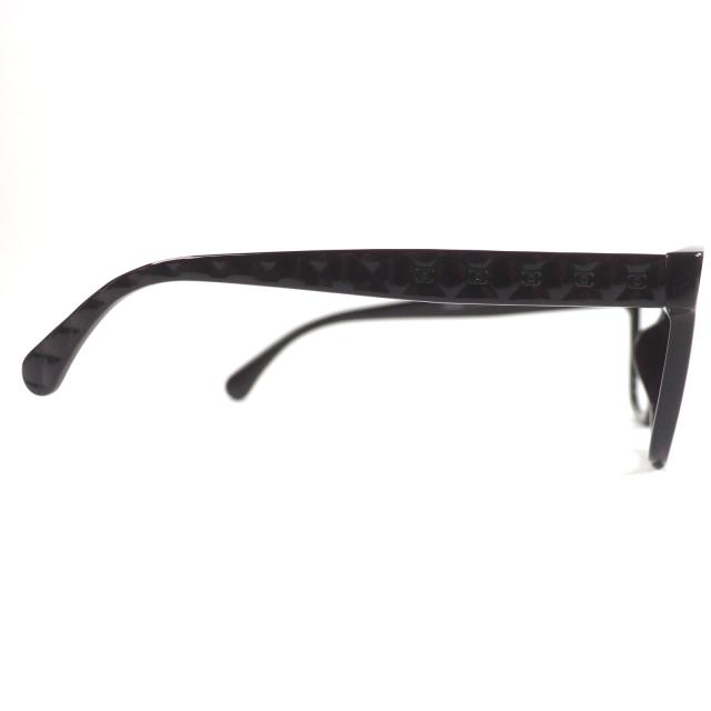 極美品▼CHANEL シャネル 3443-S-A マトラッセ ココマーク カラーレンズ メガネ 眼鏡 ダークブラウン 53□16 140 デモレンズ レディース