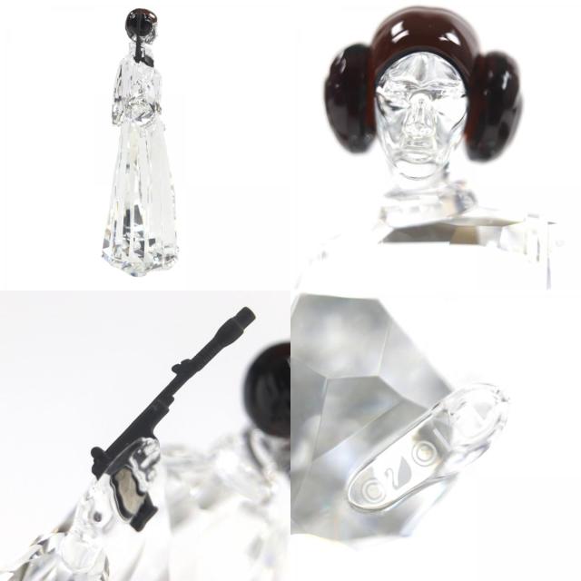 極美品▼SWAROVSKI スワロフスキー 5379499/5472787 クリスタル スターウォーズ レイア姫 ダースベーダー 2体セット 置物 オブジェ 箱付_7