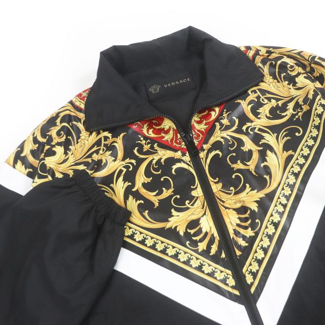 VERSACE ヴェルサーチ ジャケット ブルゾン 美品□VERSACE ヴェルサーチ A85246 バロック柄 ウィンドブレーカー