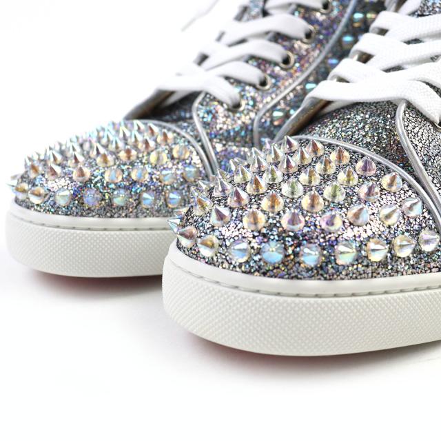 極美品△Christian Louboutin クリスチャンルブタン ロゴ スパイク
