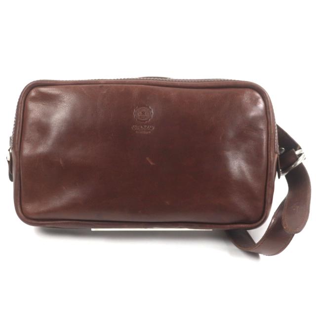 良品▽GANZO ガンゾ SACCHETTO4 サケット4 馬革 ホースレザー ロゴ刻印
