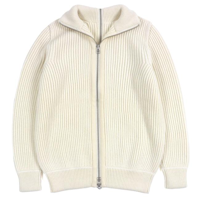 極美品▼MM6 Maison Margiela エムエムシックス メゾンマルジェラ 21AW S62GP0047 WZIP ドライバーズニット ジャケット XS 正規品 メンズ