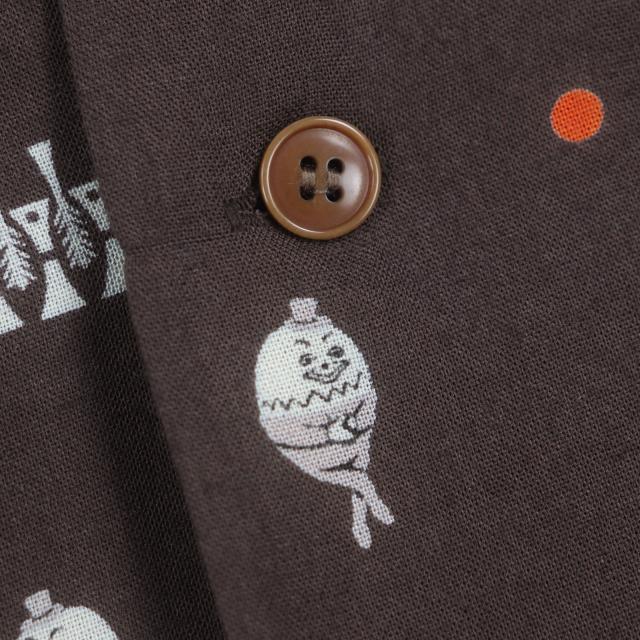 美品▼BY GLAD HAND バイグラッドハンド BYGH-22SS-07/09 YEAR BOOKS 総柄 長袖シャツ ショートパンツ セットアップ M 正規品 メンズ