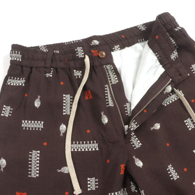 美品▼BY GLAD HAND バイグラッドハンド BYGH-22SS-07/09 YEAR BOOKS 総柄 長袖シャツ ショートパンツ セットアップ M 正規品 メンズ