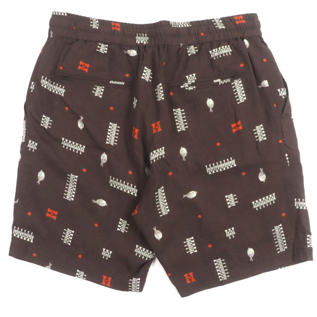 美品▼BY GLAD HAND バイグラッドハンド BYGH-22SS-07/09 YEAR BOOKS 総柄 長袖シャツ ショートパンツ セットアップ M 正規品 メンズ