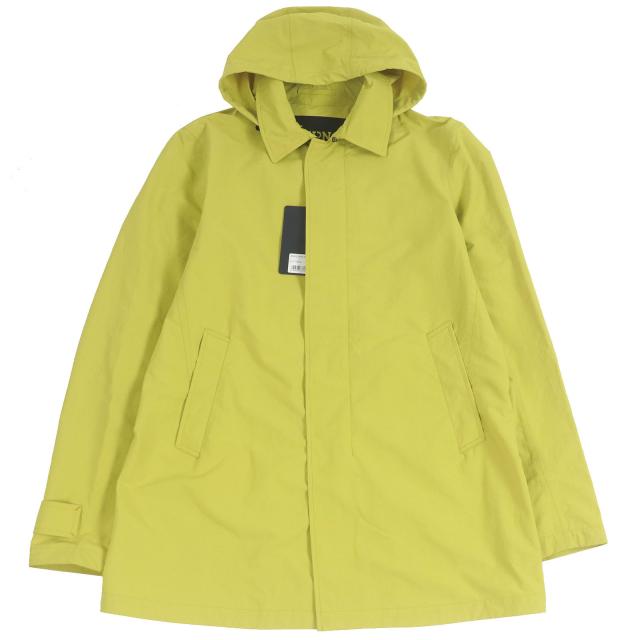 未使用品□Herno ヘルノ IM0207U ロゴプレート マウンテンパーカー ナイロンジャンパー イエロー系 54 ハンガー付き 正規品 メンズ