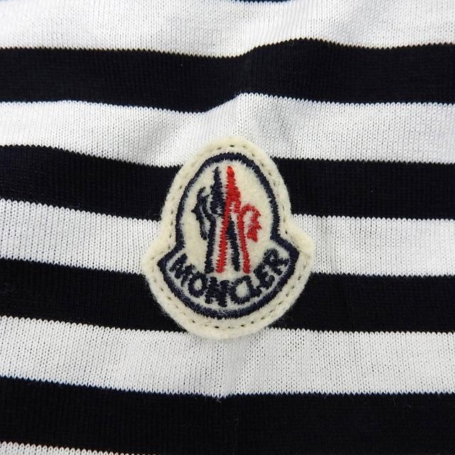 未使用品▲MONCLER モンクレール コットン100％ 胸ポケット付き ボーダー 半袖Ｔシャツ ホワイト ネイビー XS イタリア製 正規品 メンズ_4