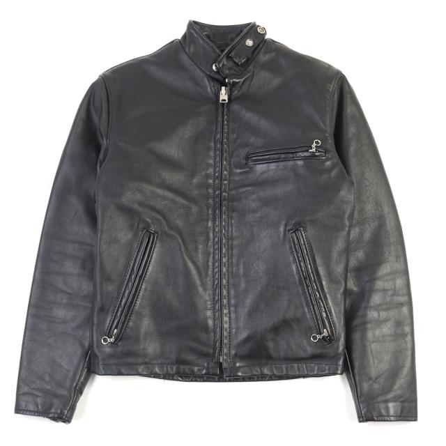 美品○schott ショット ボアライナー付き スタンドカラー ジップアップ