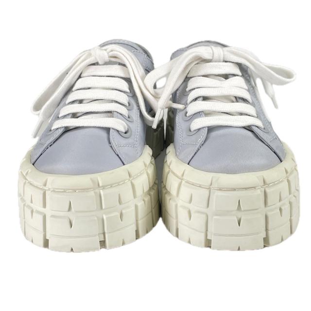 美品▲PRADA プラダ 1E260M Re-Nylon ダブルホイール トライアングルロゴ スニーカー ブルー 35.5 保存袋付き イタリア製 レディース_5