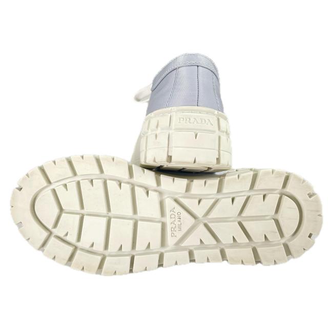 美品▲PRADA プラダ 1E260M Re-Nylon ダブルホイール トライアングルロゴ スニーカー ブルー 35.5 保存袋付き イタリア製 レディース_6