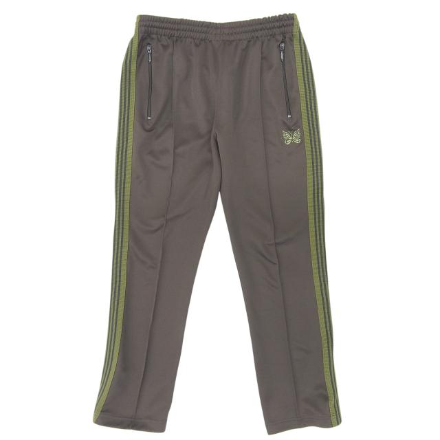 極美品▲Needles ニードルス BG213 ロゴエンブロイダリー サイドライン ナロートラック パンツ オリーブ M 日本製 正規品 メンズ