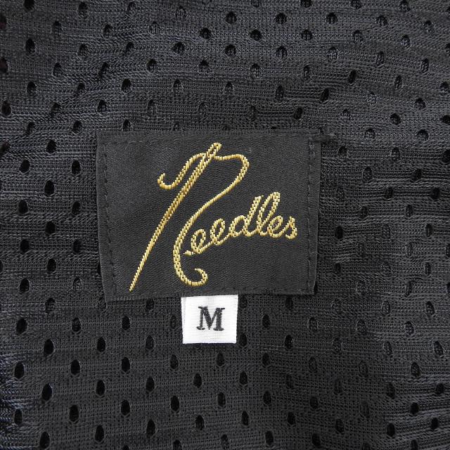 極美品▲Needles ニードルス NS247 ロゴエンブロイダリー サイドライン ナロートラック パンツ ボルドー ブルー M 正規品 メンズ_7