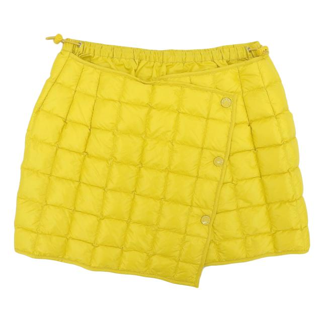 極美品▲MONCLER モンクレール 2022年製 I10932D00001 GONNA 巻きスカート パデッド ミニ ダウンスカート イエロー 38 正規品 レディース