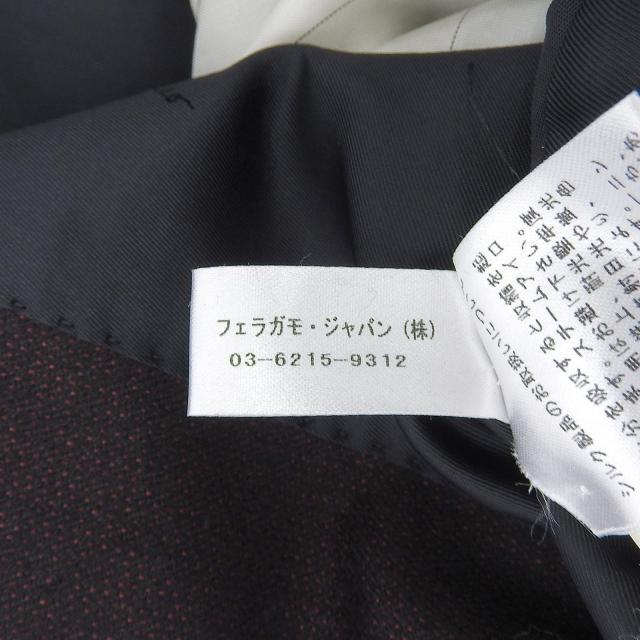 極美品▲Salvatore Ferragamo サルヴァトーレフェラガモ カシミヤ シルク混 シングル テーラードジャケット ブラウン 46　正規品 メンズ_8