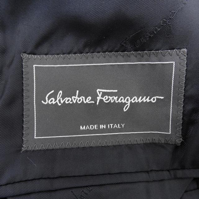 極美品▲Salvatore Ferragamo サルヴァトーレフェラガモ カシミヤ シルク混 シングル テーラードジャケット ブラウン 46　正規品 メンズ_5