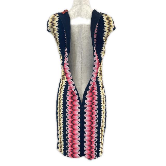 未使用品▲Missoni ミッソーニ シルク混 ロングカーディガン ワンピース 2点セット アンサンブル マルチ 38 イタリア製 正規品 レディース 未使用品△Missoni ミッソーニ シルク混 ロングカーディガン