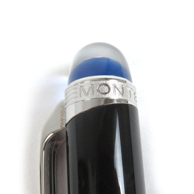 極美品□MONTBLANC モンブラン 132509 スターウォーカーホワイトスター ツイスト式 ボールペン ブラック シルバー ドイツ製 筆記確認済み_5