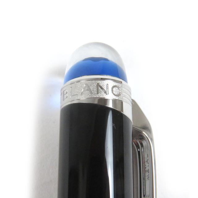 極美品□MONTBLANC モンブラン 132509 スターウォーカーホワイトスター ツイスト式 ボールペン ブラック シルバー ドイツ製 筆記確認済み_6