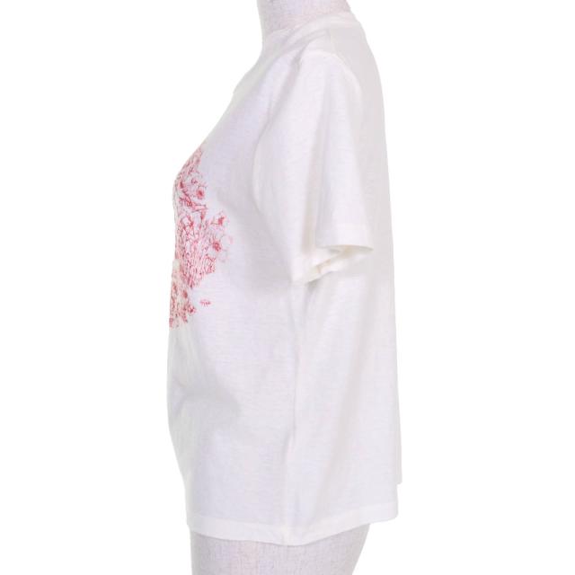 極美品◇Christian Dior クリスチャンディオール 153T12DA454 コットン リネン Royaume d’Amour 半袖Ｔシャツ L 伊製 正規品 レディース_1