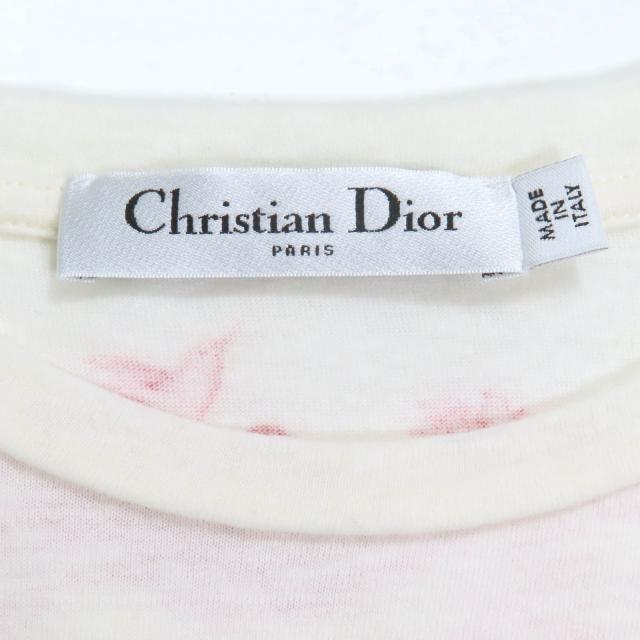 極美品◇Christian Dior クリスチャンディオール 153T12DA454 コットン リネン Royaume d’Amour 半袖Ｔシャツ L 伊製 正規品 レディース_6