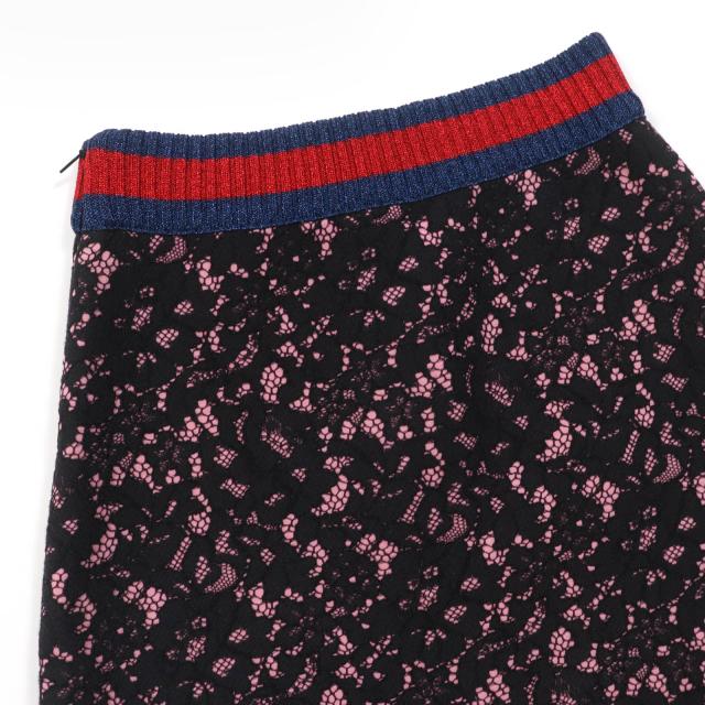 極美品☆GUCCI グッチ 457919 シェリーライン 台形 レース スカート