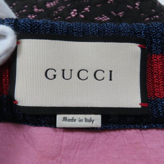 極美品☆GUCCI グッチ 457919 シェリーライン 台形 レース スカート