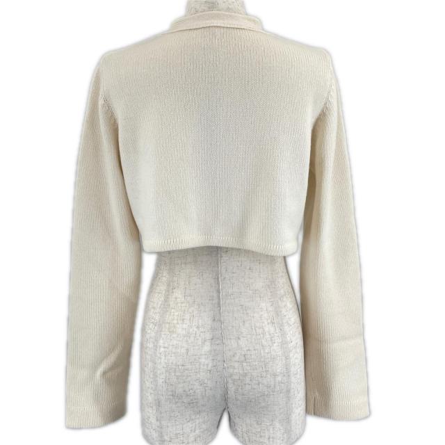 極美品△FOXEY フォクシー 40332-KAJFZ15MK カシミヤ100％ クロップド