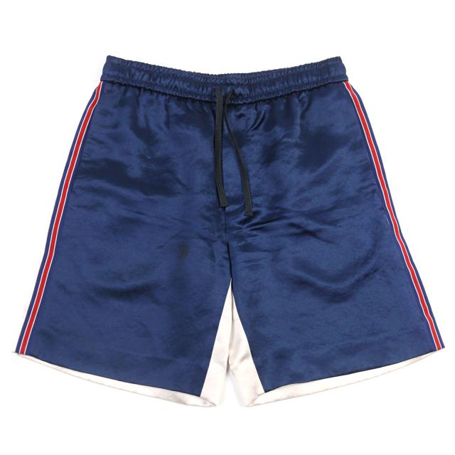 美品○GUCCI グッチ 575325 サテンGGスター ドローストリング付き ショートパンツ 44 イタリア製 正規品 メンズ