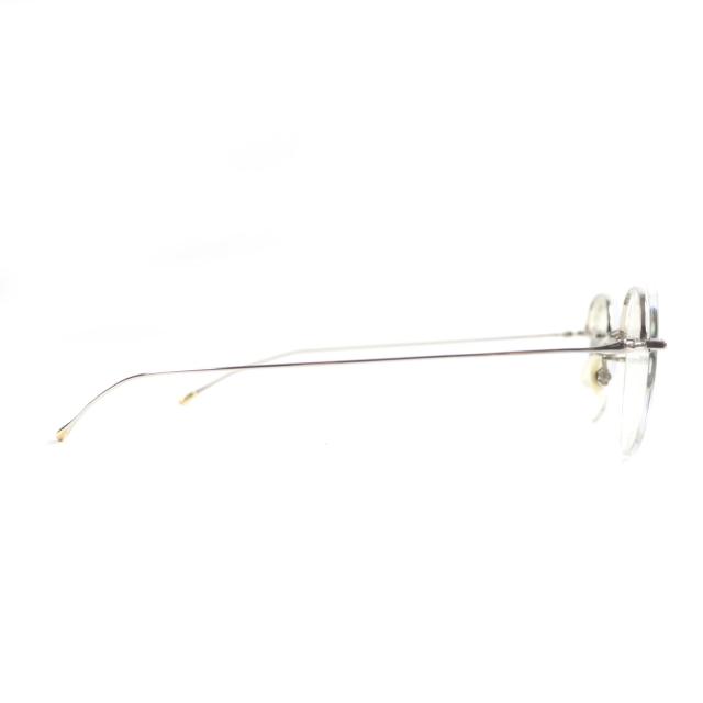 極美品▼10 eyevan テン アイヴァン no.6 2 44-1G ツルK18 ツーポイント ハーフリム ボストン メガネ 眼鏡 44□23-145 度入 総重量12.13g